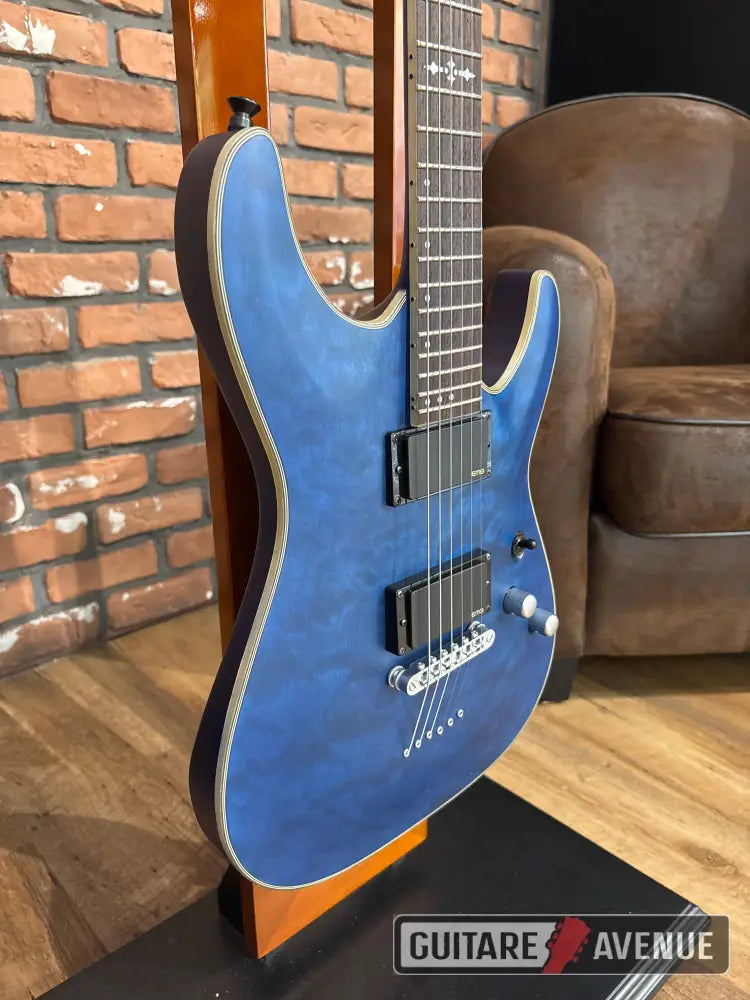 Schecter C1 platinium platinium blue- Occasion Guitare électrique