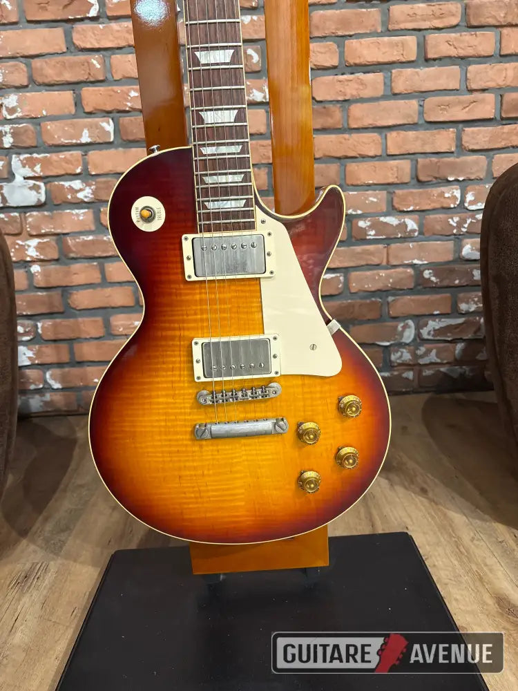 Gibson Les Paul 58 Reissue Vos Bourbon Burst Custom Shop - Occasion Guitare Électrique